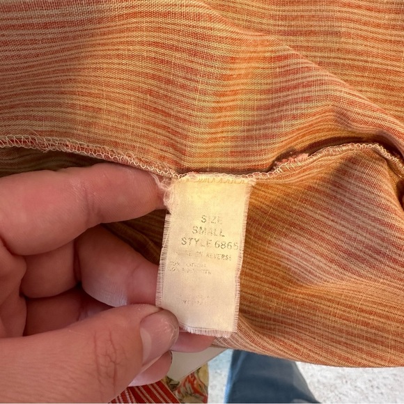 Vintage impression! Long Kimono Robe Open Front w/ Belt Size S Boho Cottagecore - Picture 6 of 8